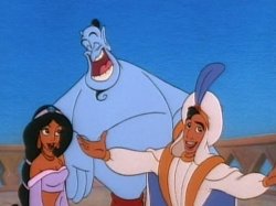 Jasmine, anden och Aladdin